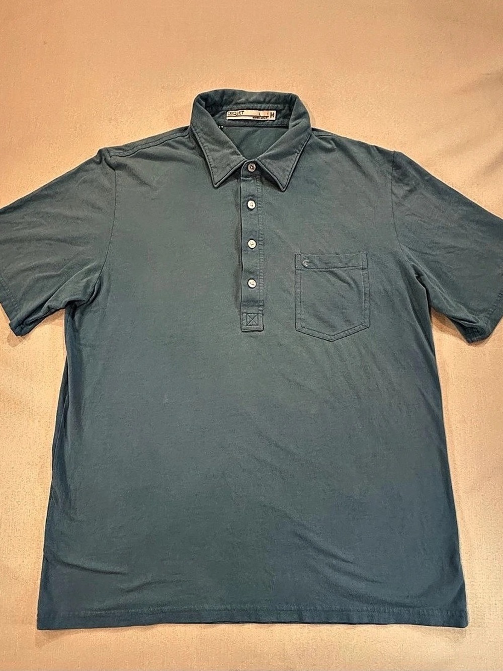 Criquet Pima Cotton Polo Shirt Men’s Large Blue Teal
